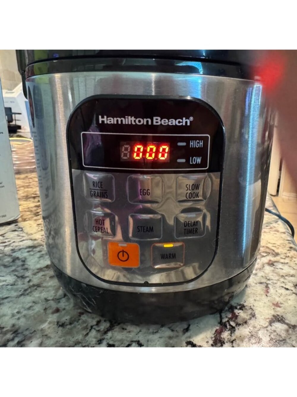 Hamilton Beach 1.5 qt Silver Stainless Steel Programmable Multi-Cooker Dorm RV